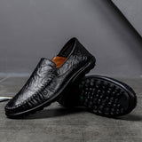 Ramon | Bruine leren instaploafers