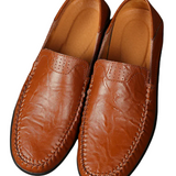 Ramon | Bruine leren instaploafers