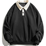 Rein | Polosweater met contrastdetails en relaxte pasvorm