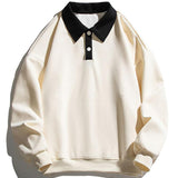 Rein | Polosweater met contrastdetails en relaxte pasvorm