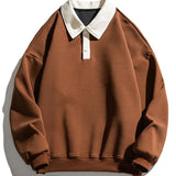 Rein | Polosweater met contrastdetails en relaxte pasvorm