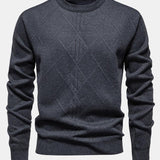 Rens | Trui met geometrisch ruitpatroon