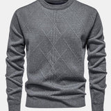 Rens | Trui met geometrisch ruitpatroon