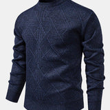 Rens | Trui met geometrisch ruitpatroon