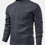 Rens | Trui met geometrisch ruitpatroon