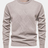 Rens | Trui met geometrisch ruitpatroon