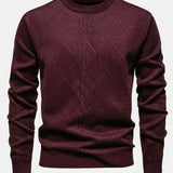 Rens | Trui met geometrisch ruitpatroon