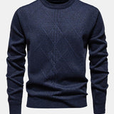 Rens | Trui met geometrisch ruitpatroon