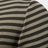 Richard | Gestreepte polo in marineblauw