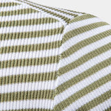 Richard | Gestreepte polo in marineblauw