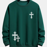 Roel | Sweater met kruisprint en relaxte pasvorm