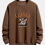 Sander | Sweater met alaska- en adelaarprint en relaxte pasvorm