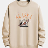 Sander | Sweater met alaska- en adelaarprint en relaxte pasvorm