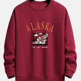 Sander | Sweater met alaska- en adelaarprint en relaxte pasvorm