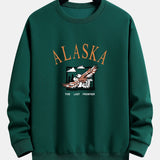 Sander | Sweater met alaska- en adelaarprint en relaxte pasvorm