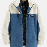 Sander | Teddyfleece jack met patchwork