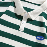 Sebastiaan | Gestreepte polosweater met wafelstructuur en relaxte pasvorm
