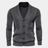 Sierd | Grijs vest met knopen