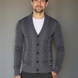 Sierd | Grijs vest met knopen