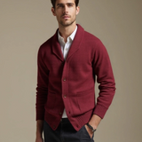 Ferdinand | Bordeauxrood vest met knopen