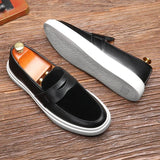 Sikko | Zwarte leren penny loafers