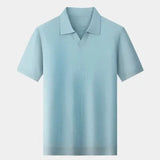 Simon | Shirt met open kraag en korte mouwen
