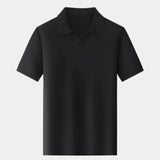 Simon | Shirt met open kraag en korte mouwen