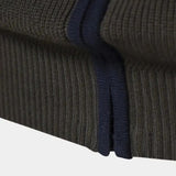 Halbe | Gebreid vest met kleurvlakken en rits