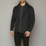 Nanne | Bruin kabelgebreid vest