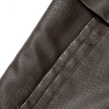Stef | Blazer van PU-leer met imitatiebontvoering