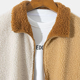 Stijn | Teddyfleece jas met kleurblokken