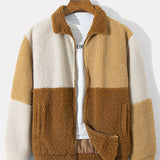 Stijn | Teddyfleece jas met kleurblokken