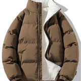 Sven | Puffer jas met teddyvoering