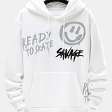 Teije | Hoodie met smiley- en graffitiprint