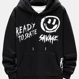 Teije | Hoodie met smiley- en graffitiprint