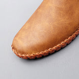 Theo | Bruine instaploafers van leer