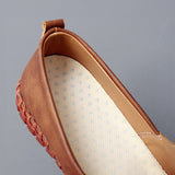 Theo | Bruine instaploafers van leer