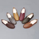 Theo | Bruine instaploafers van leer