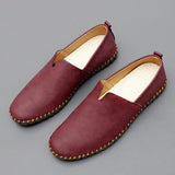 Theo | Bruine instaploafers van leer