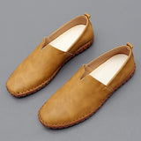 Theo | Bruine instaploafers van leer
