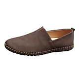 Theo | Bruine instaploafers van leer