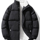 Thijs | Jacquard jas met teddyvoering