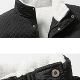 Thijs | Jacquard jas met teddyvoering