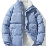 Thijs | Jacquard jas met teddyvoering