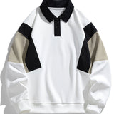 Thijs | Polosweater met kleurvlakken en relaxte pasvorm
