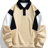 Thijs | Polosweater met kleurvlakken en relaxte pasvorm
