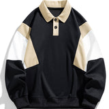 Thijs | Polosweater met kleurvlakken en relaxte pasvorm