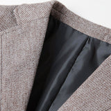 Ties | Blazer met fijne ruit in wollook