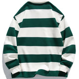 Timo | Polosweater met brede strepen en wafelstructuur en relaxte pasvorm