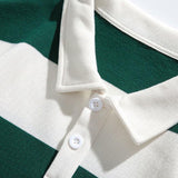 Timo | Polosweater met brede strepen en wafelstructuur en relaxte pasvorm